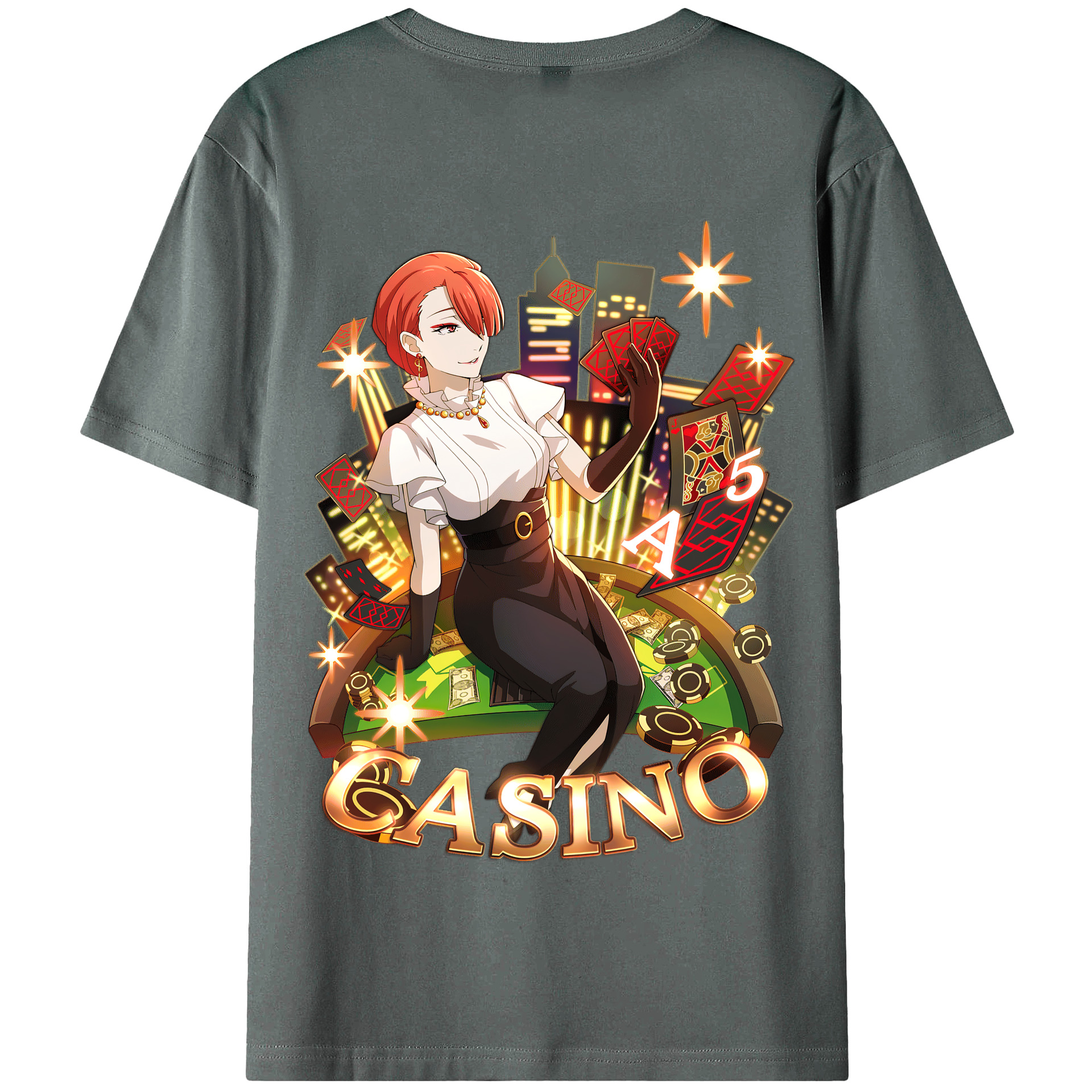 （画像用） 文豪ストレイドッグス Bungo Stray Dogs 綿100％半袖Tシャツ（背面プリント）